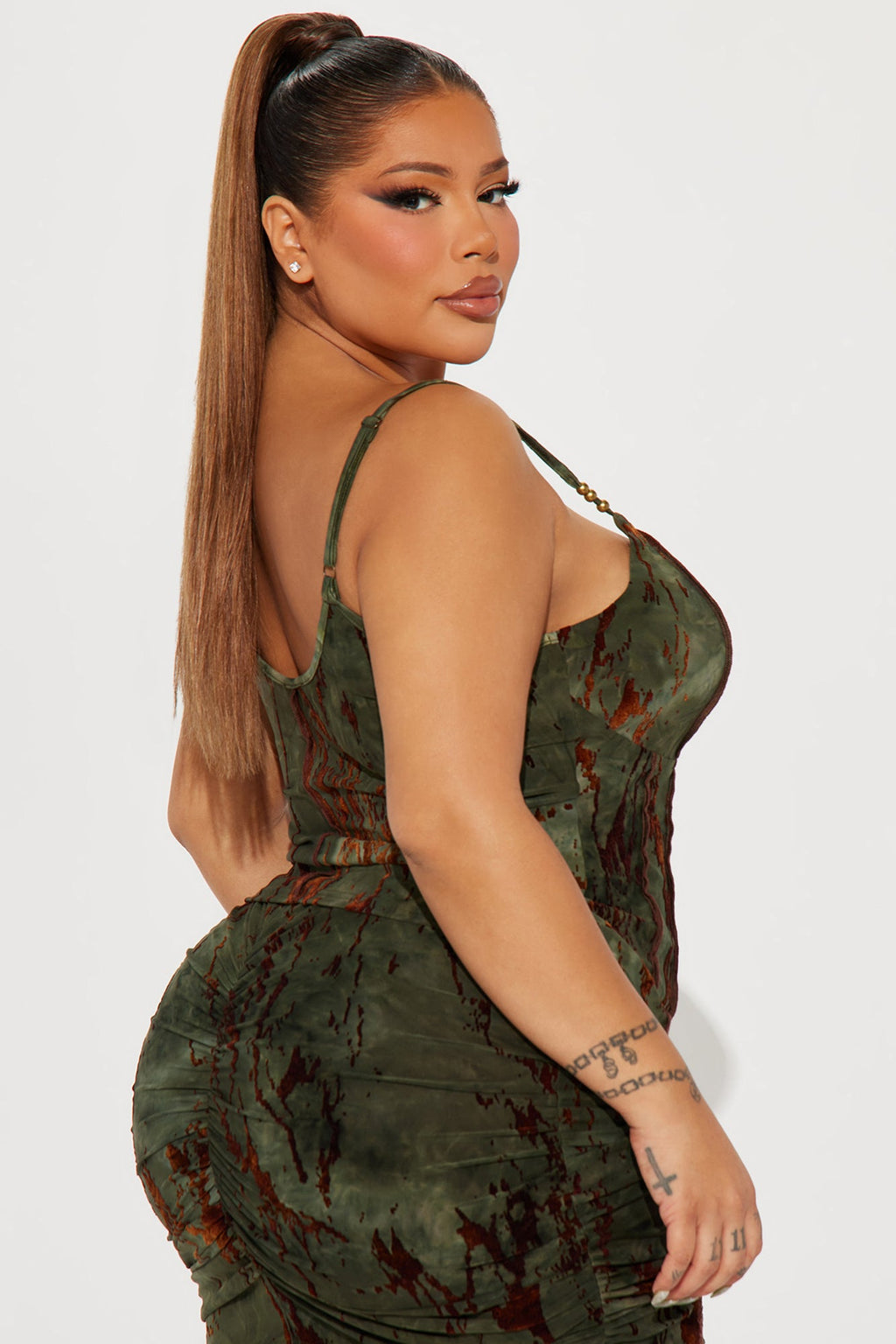 New Destiny Skirt Set - Olive