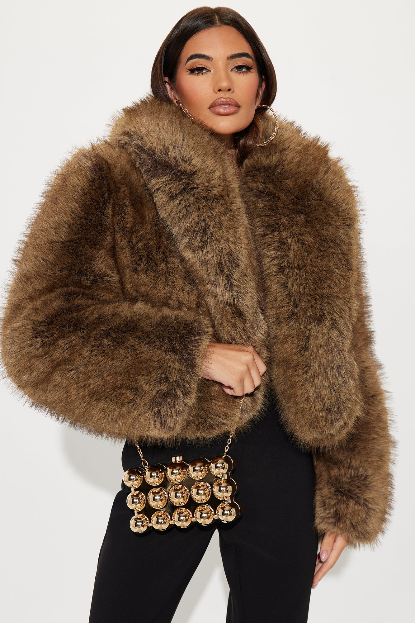 Betsey Bubble Clutch - Gold