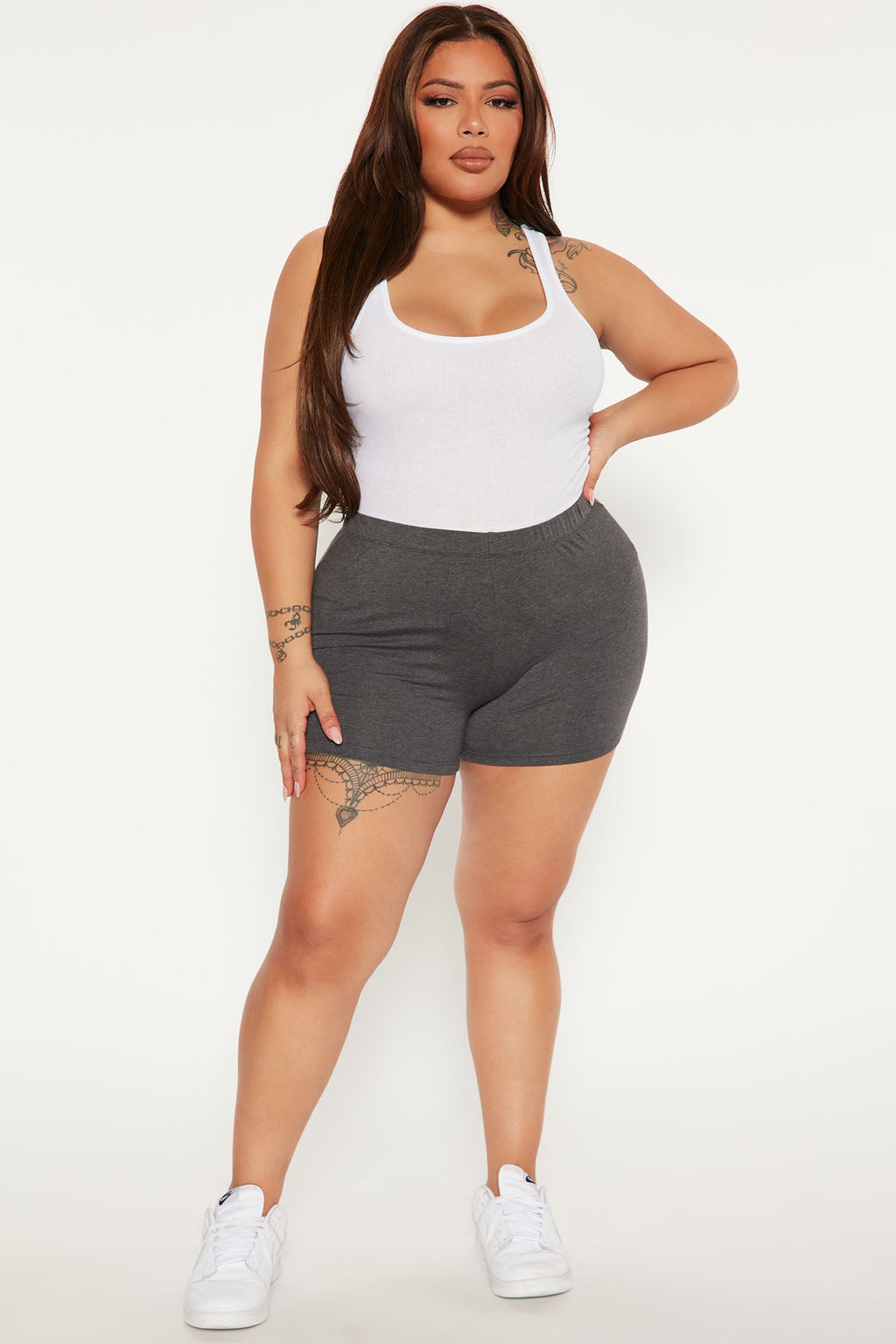 Plain Jane Mini Shorts - Charcoal