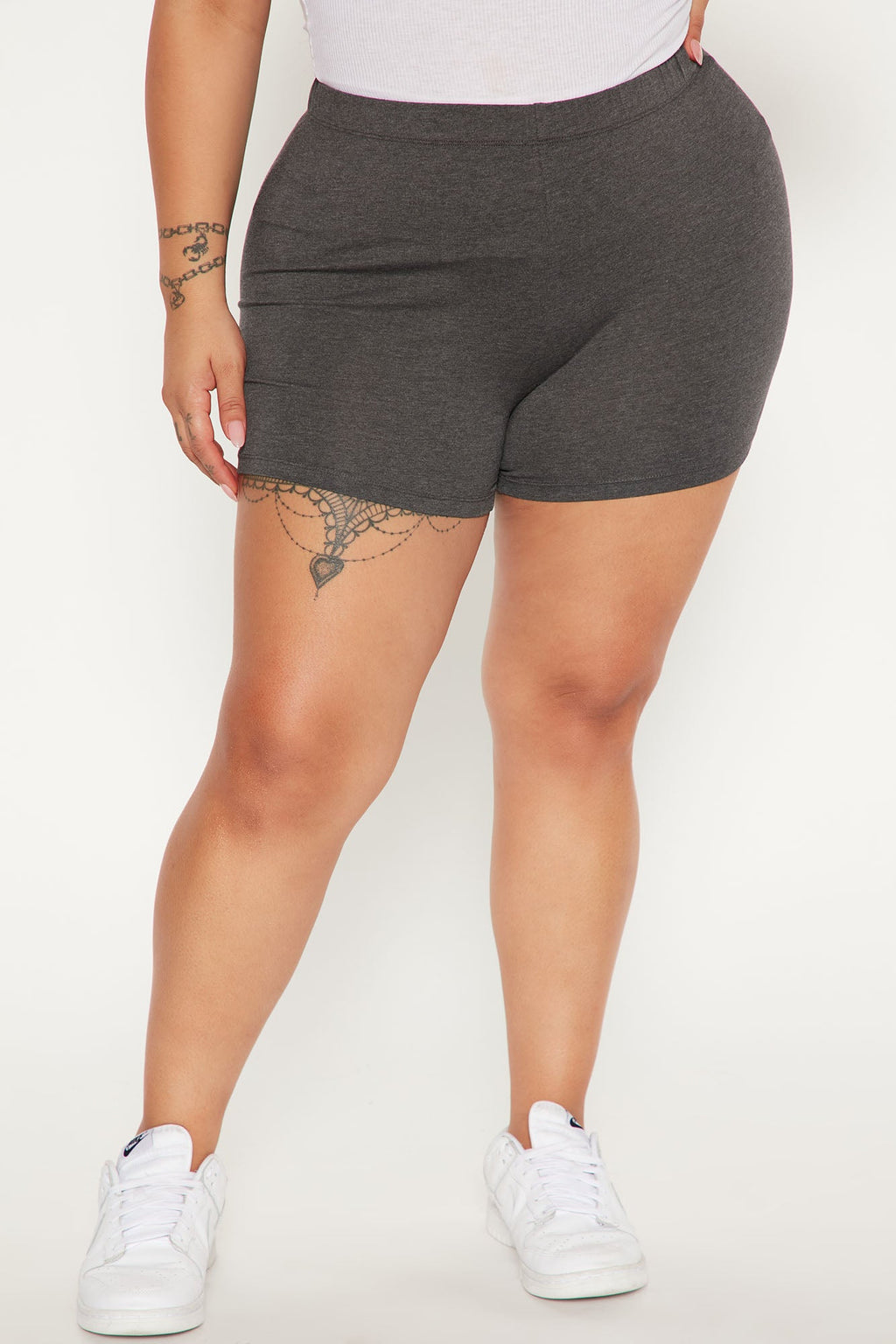 Plain Jane Mini Shorts - Charcoal