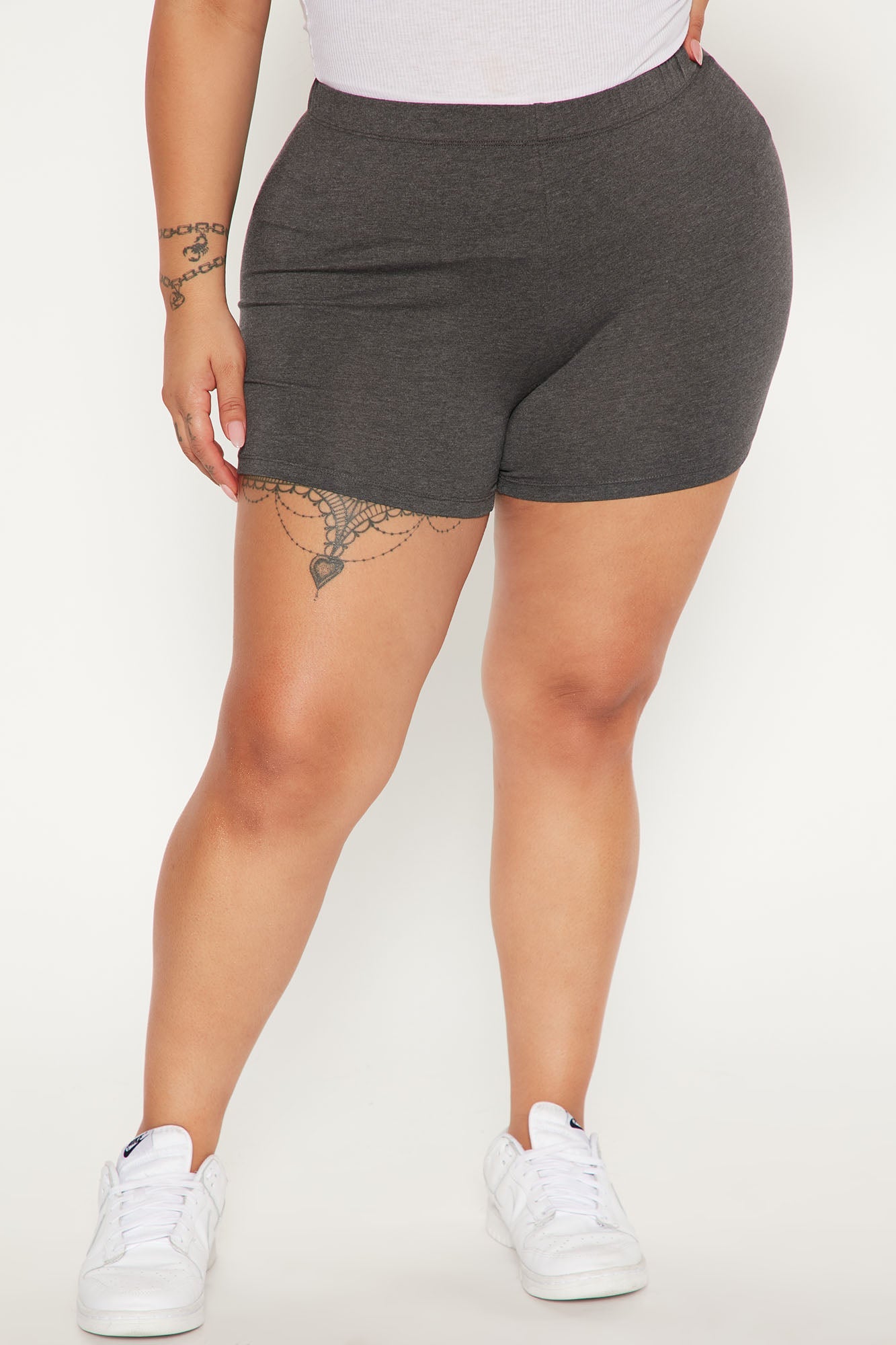 Plain Jane Mini Shorts - Charcoal