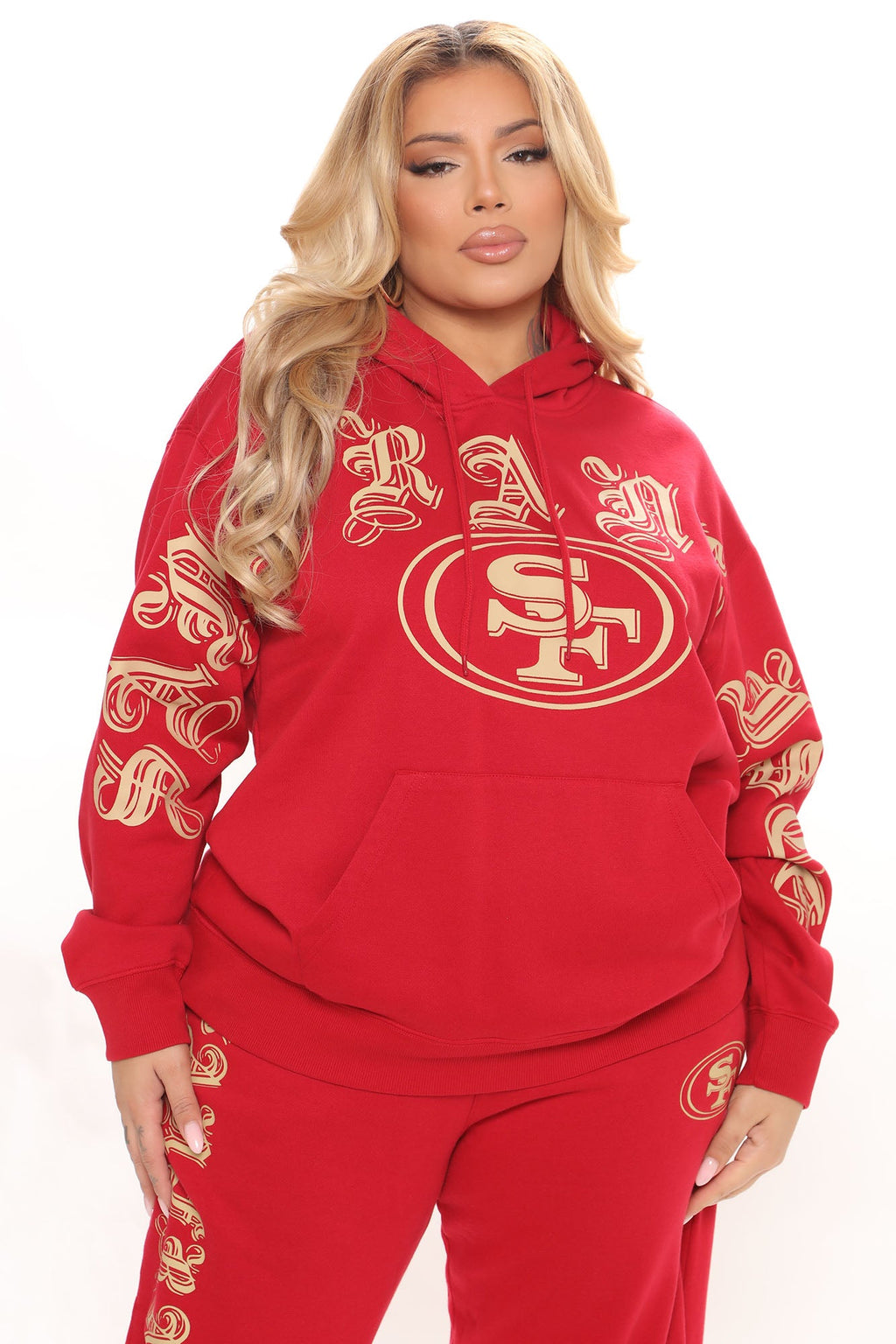 NFL Old English 49ers Hoodie - Burgundy