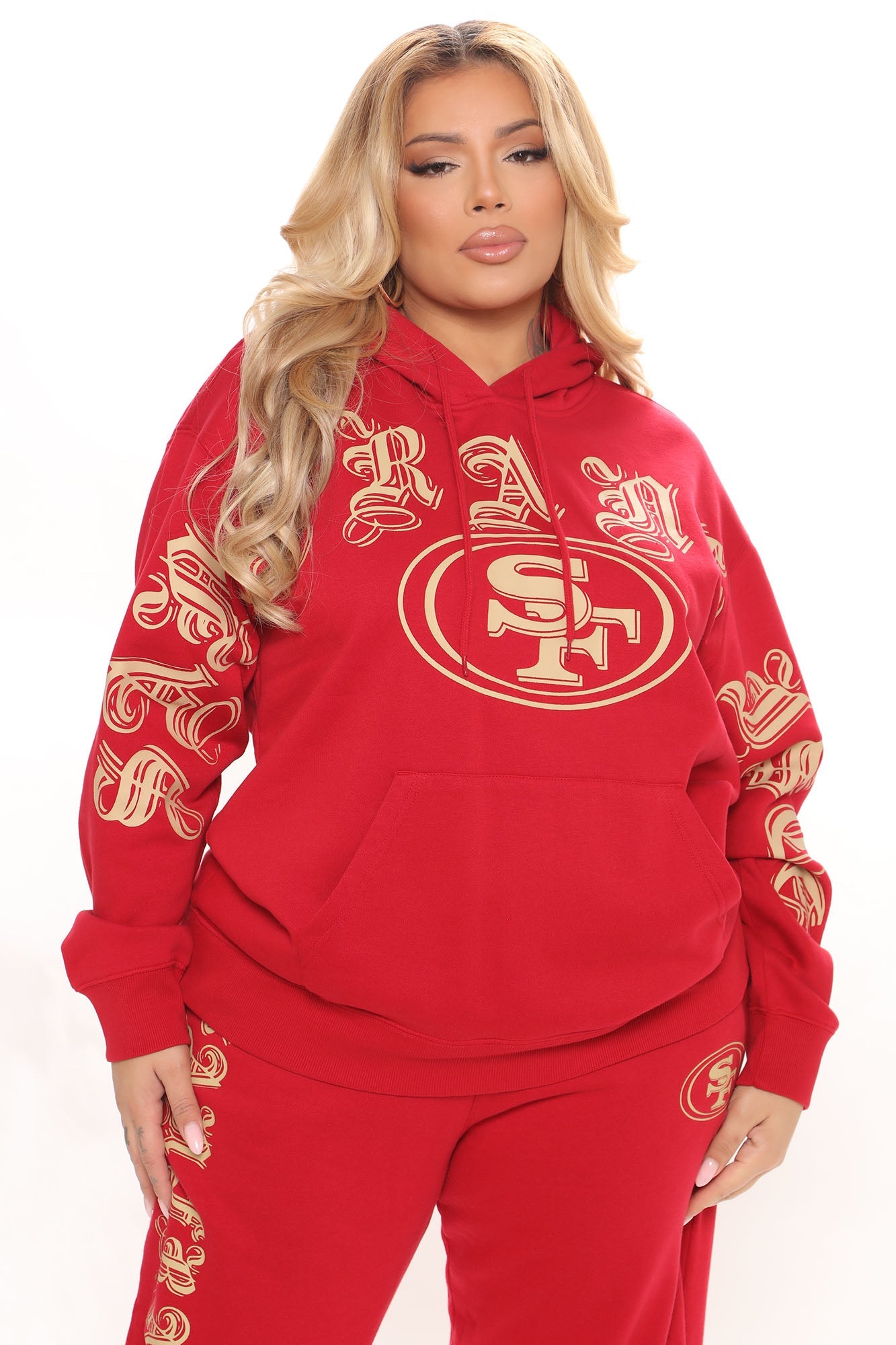 NFL Old English 49ers Hoodie - Burgundy