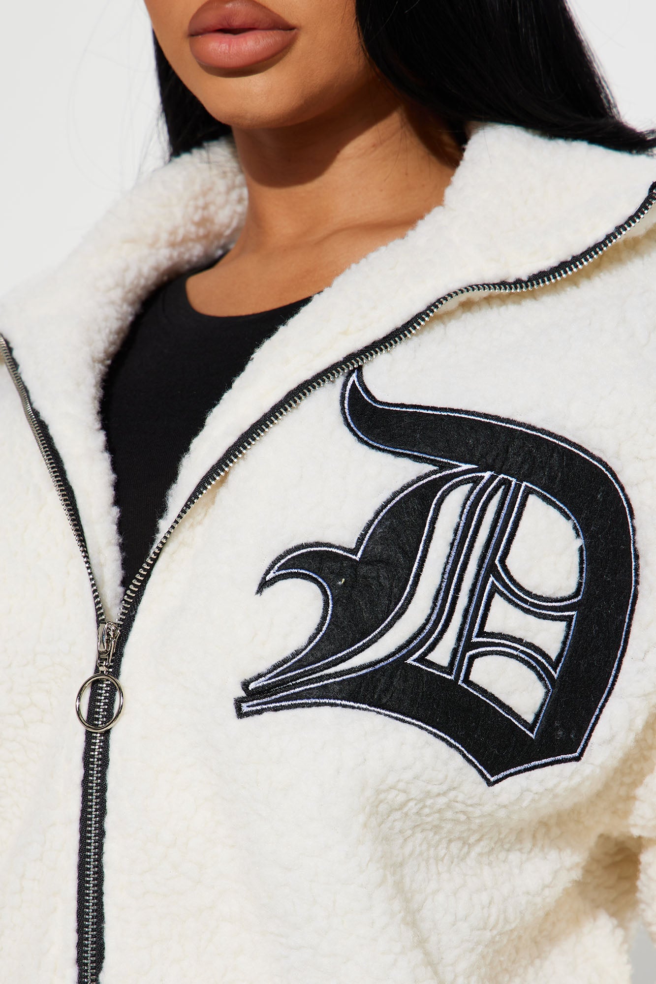 Streets of Detroit Sherpa Jacket - Cream