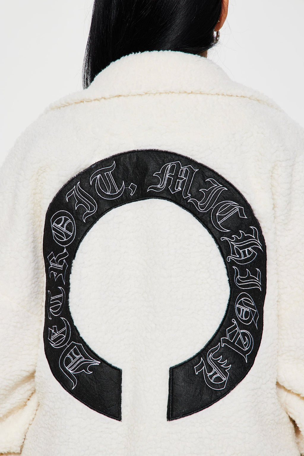 Streets of Detroit Sherpa Jacket - Cream