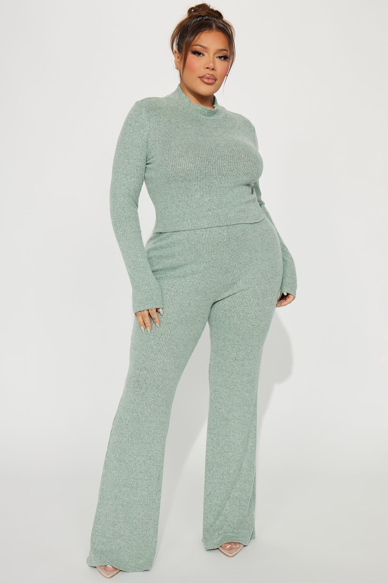 Chic N Cozy Pant Set - Mint