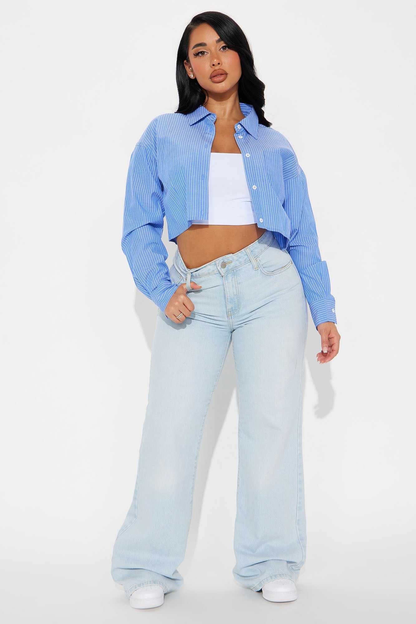 Step Away Striped Shirt - Blue/combo