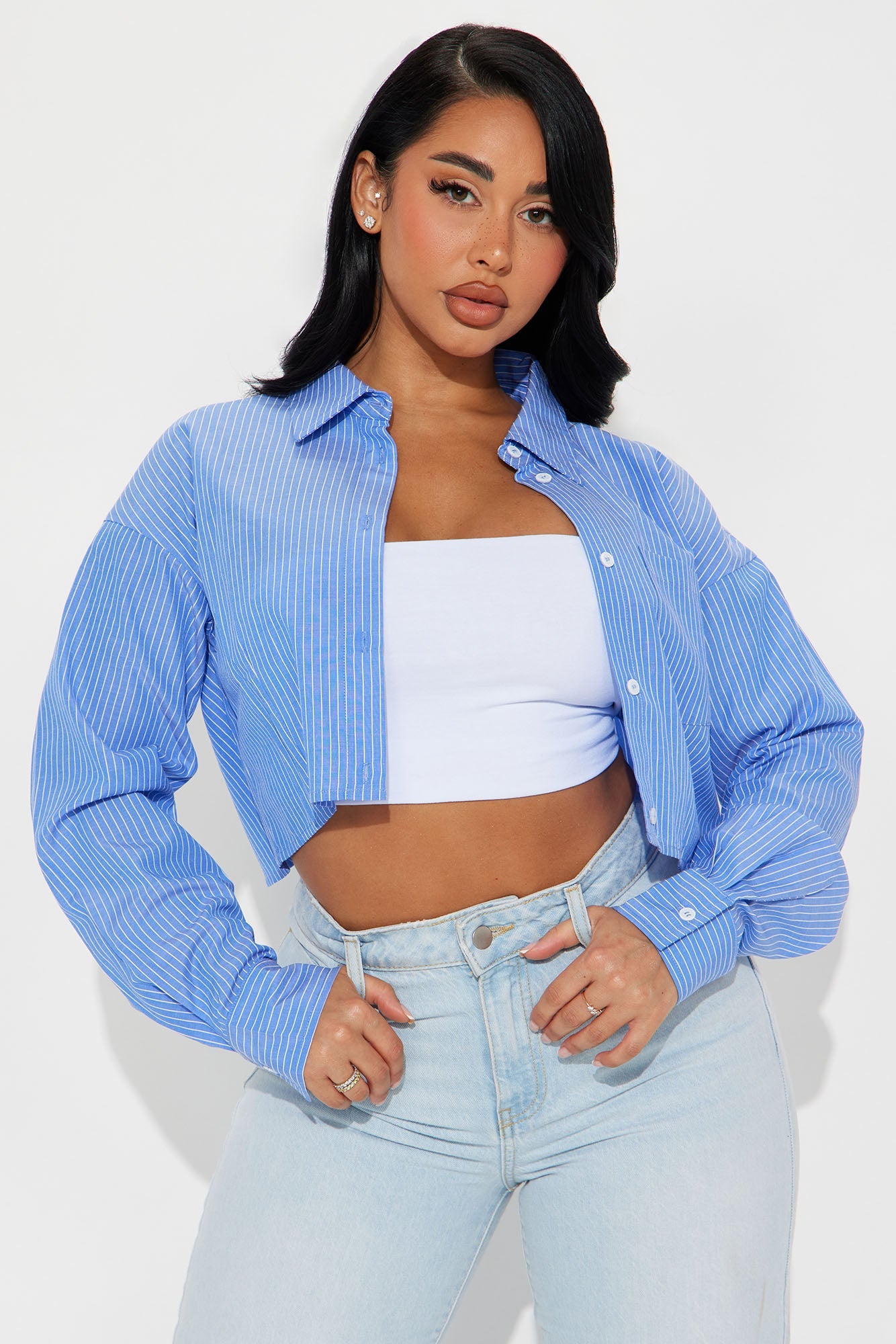 Step Away Striped Shirt - Blue/combo