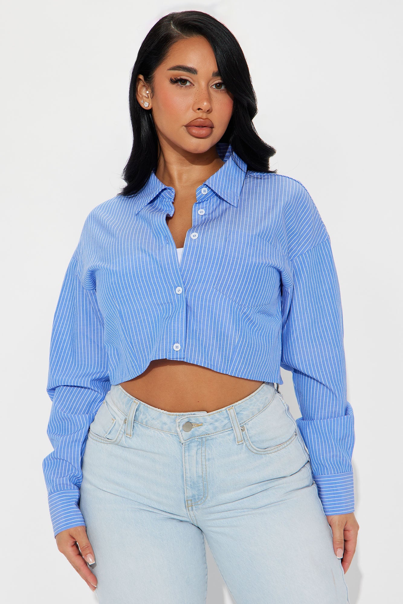 Step Away Striped Shirt - Blue/combo