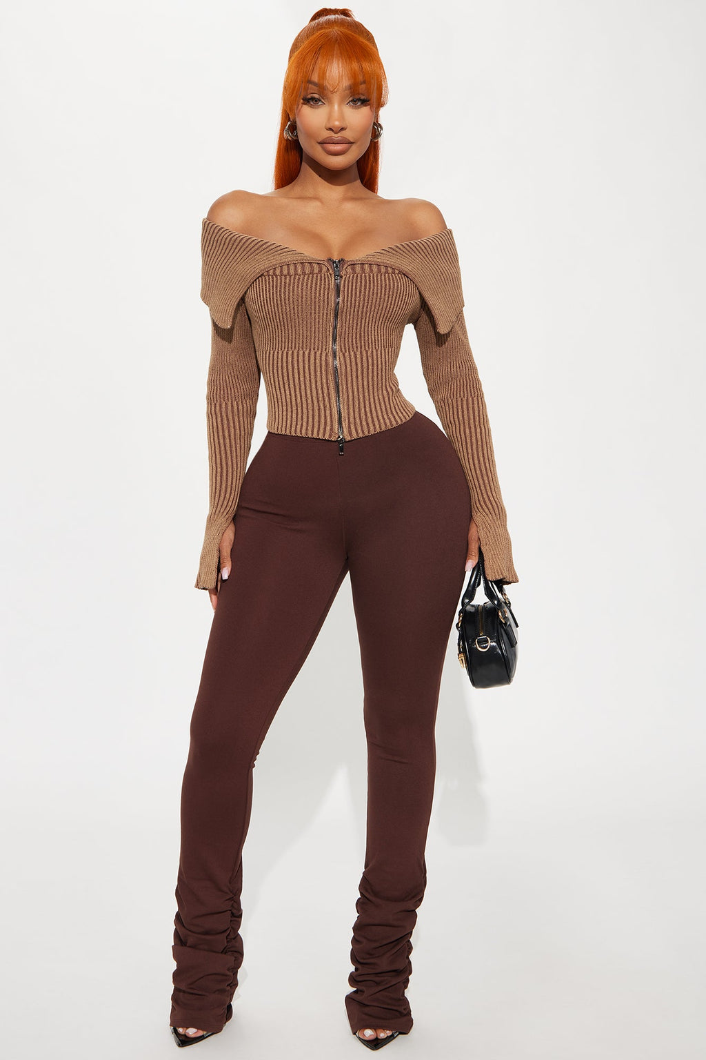 Love Galore Stacked Legging - Chocolate