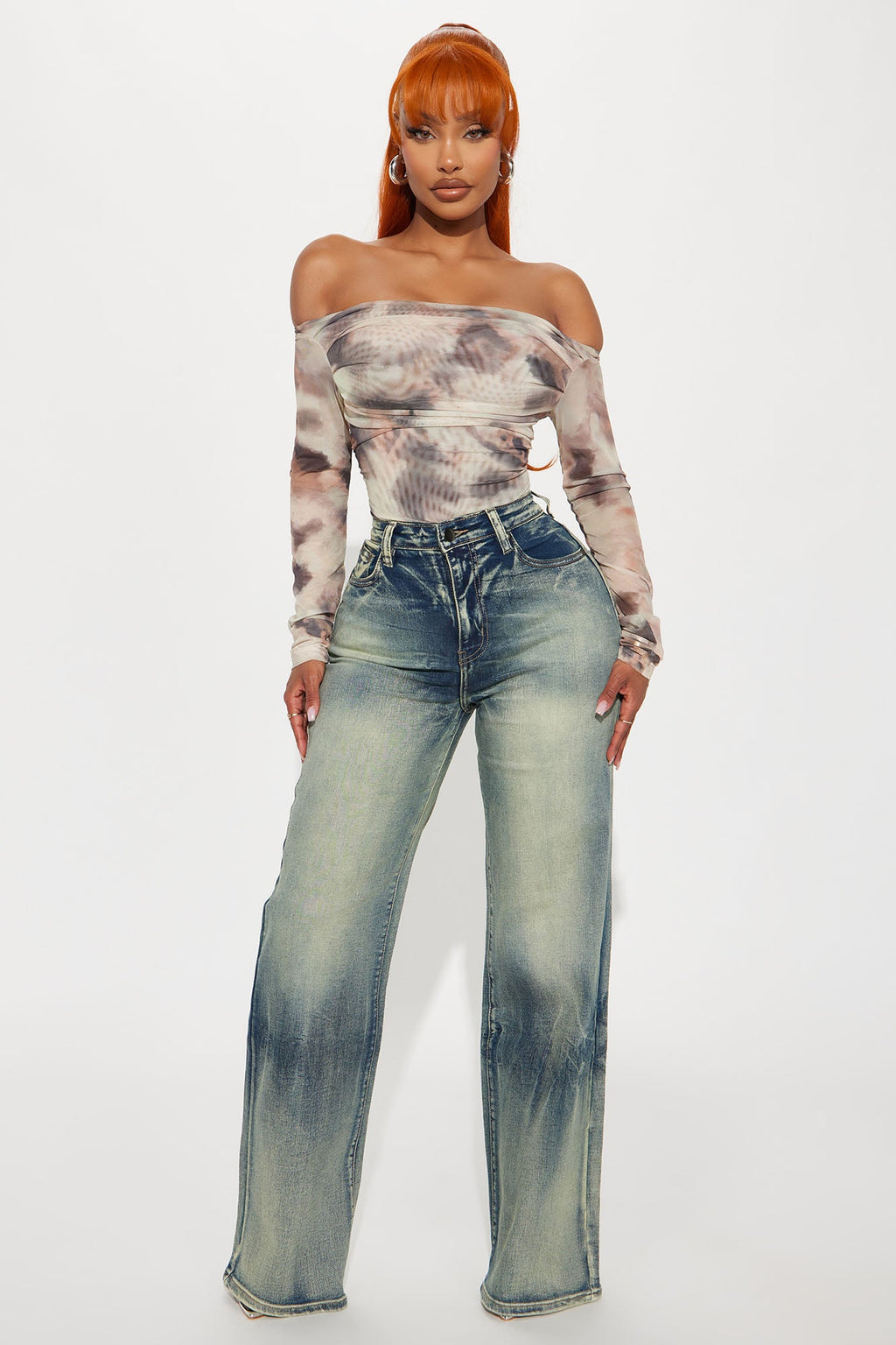 Like No Others Tinted Stretch Straight Leg Jeans - Dark Wash