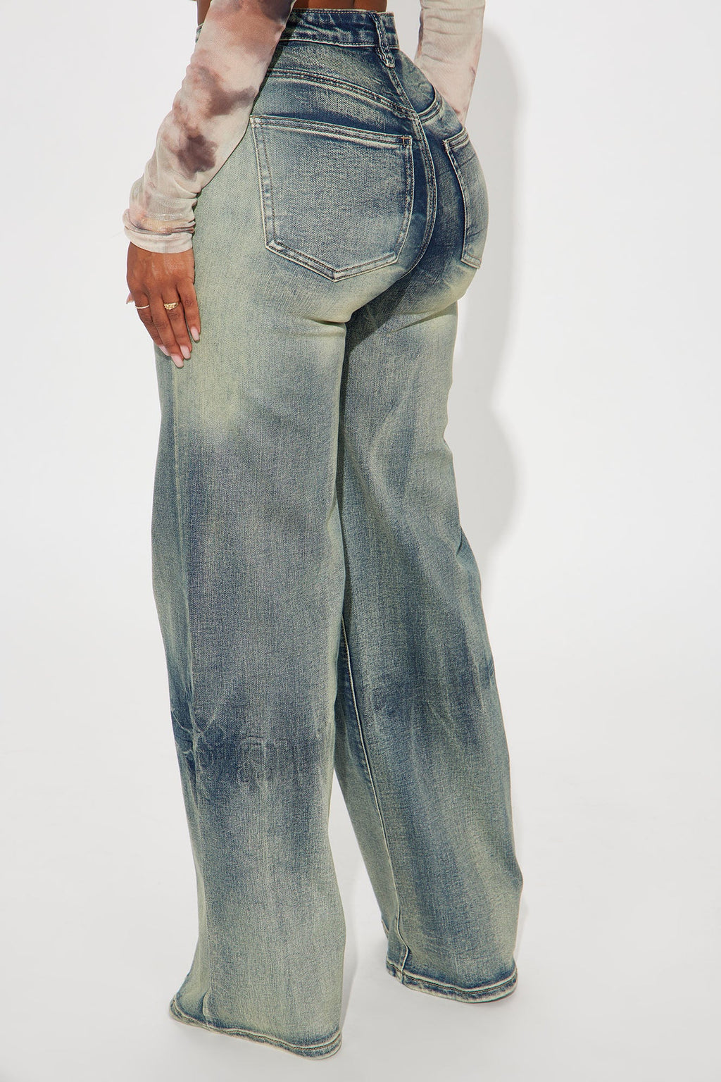 Like No Others Tinted Stretch Straight Leg Jeans - Dark Wash