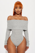 Samantha Sweater Bodysuit - Heather Grey