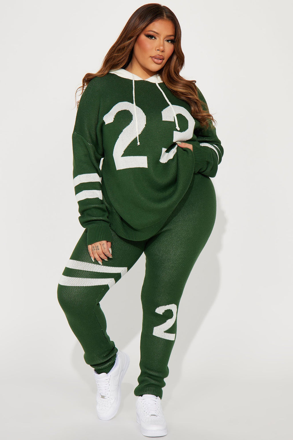Playing The Game Sweater Legging Set - Hunter