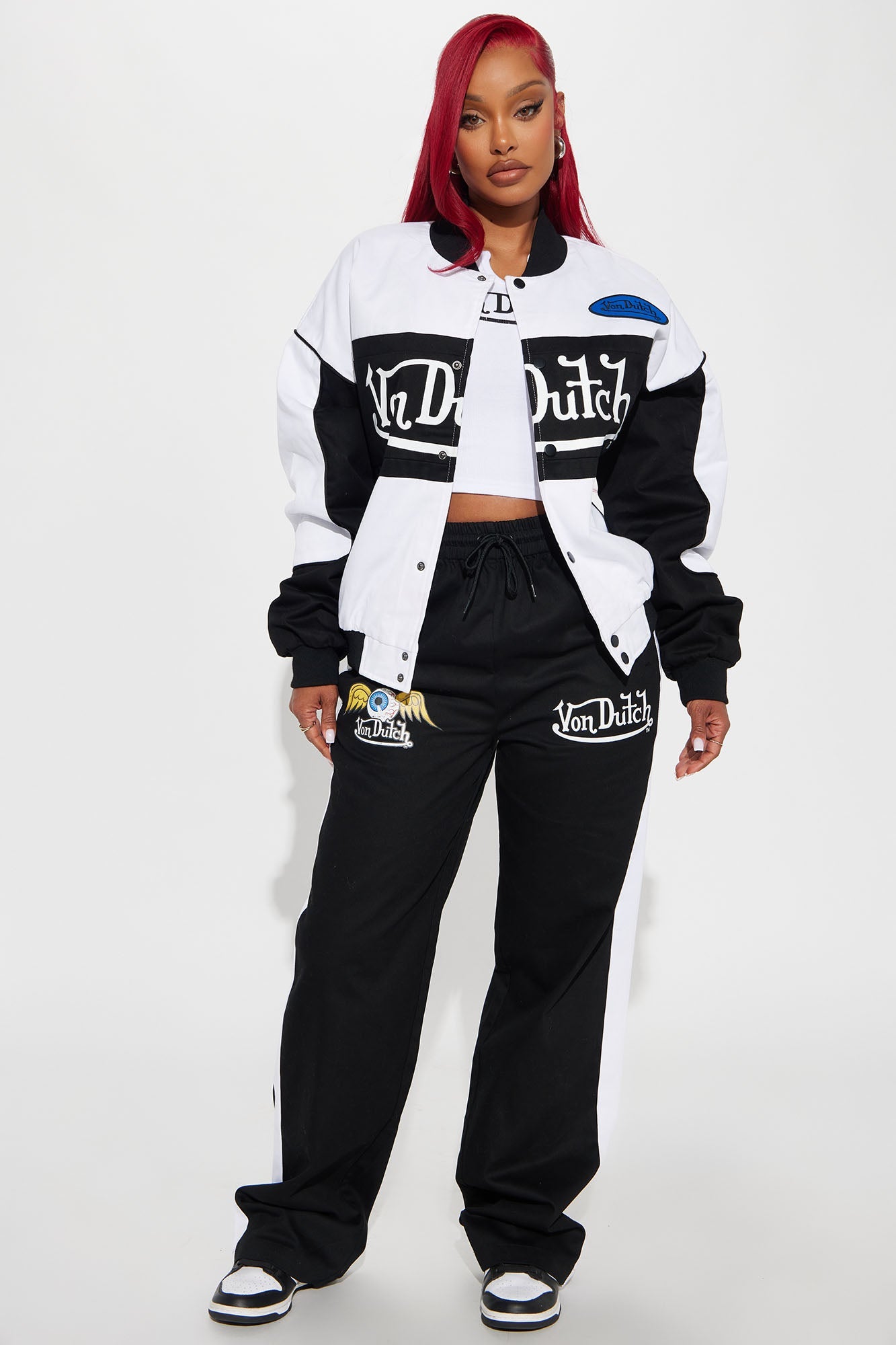 Von Dutch Bomber Jacket - Black/White