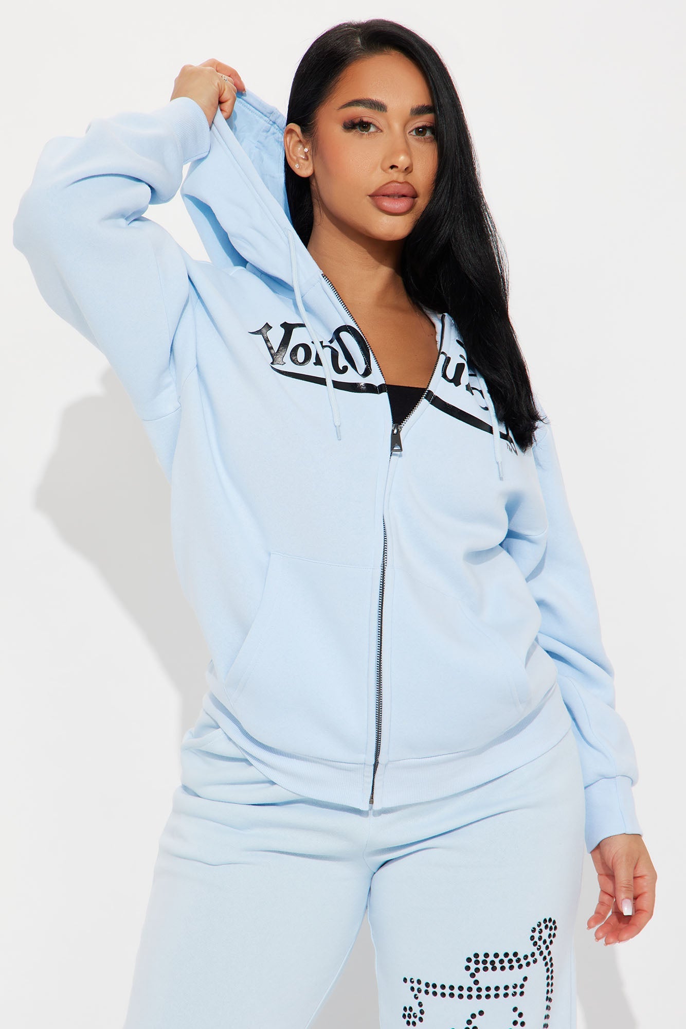 Von Dutch Classic Zip Front Hoodie - Blue/Black