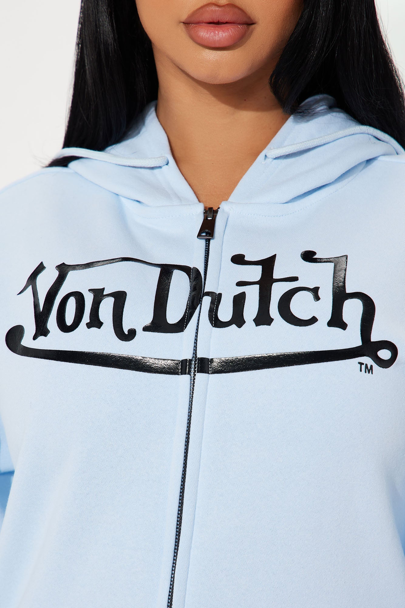 Von Dutch Classic Zip Front Hoodie - Blue/Black
