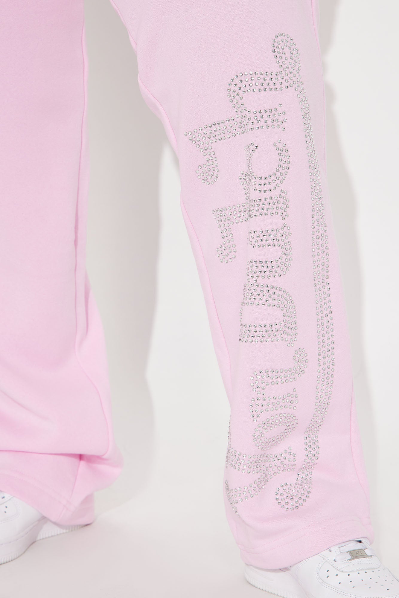 Von Dutch Rhinestone Wide Leg Pant - Pink