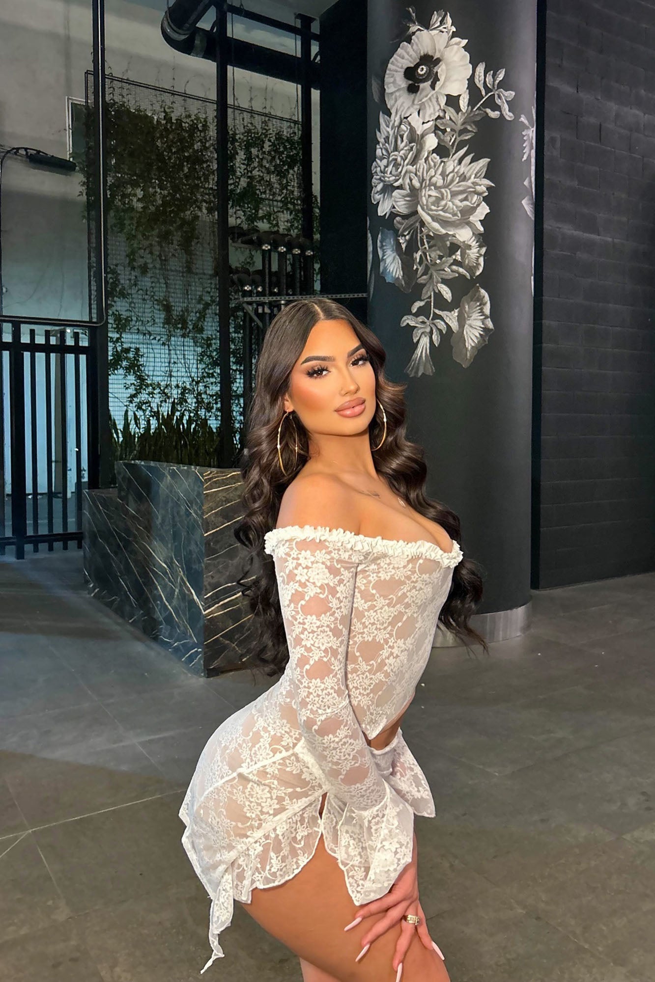 One Of One Lace Mini Dress - White