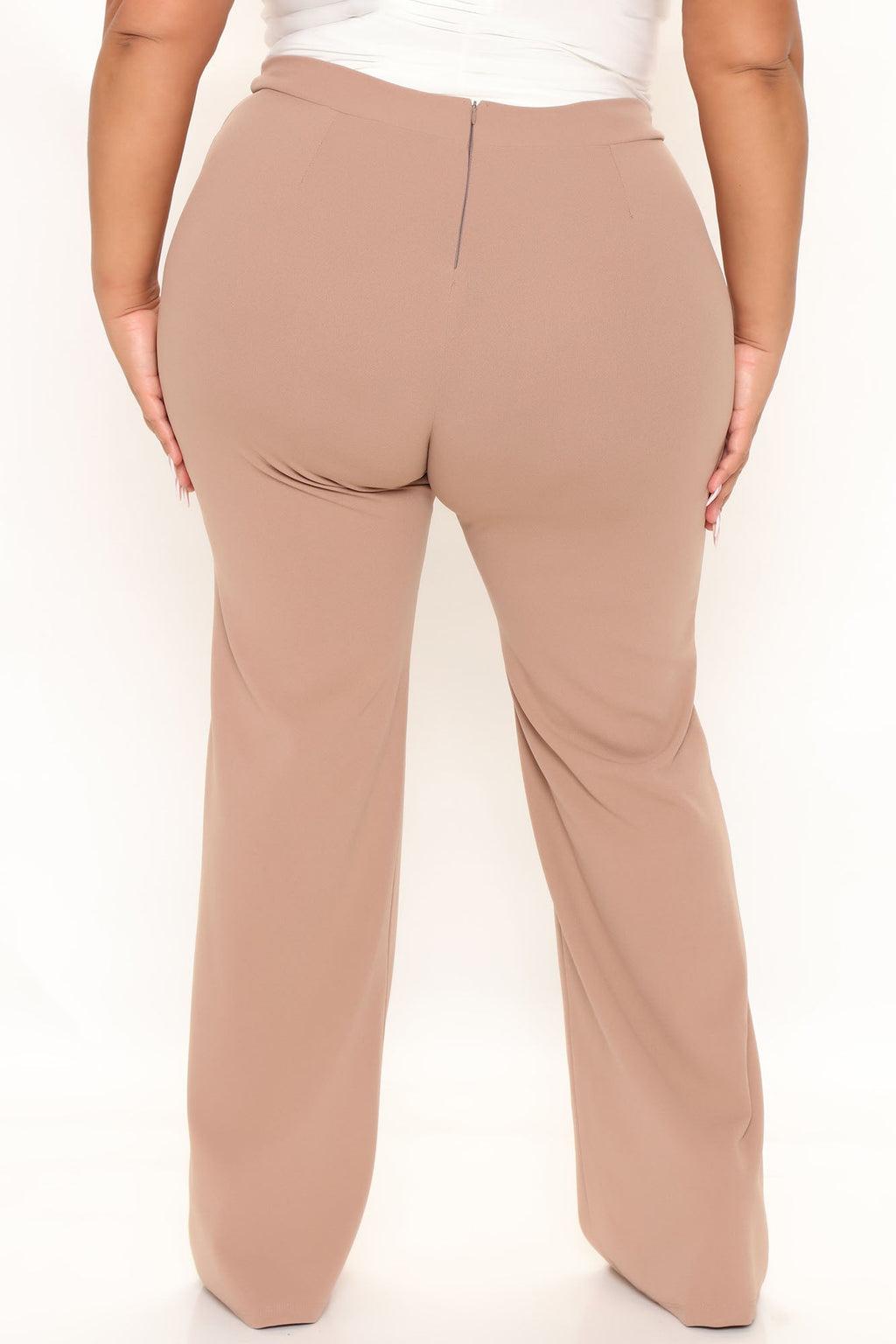 Victoria High Waisted Dress Pants - Taupe