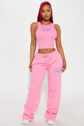Von Dutch Timeless Wide Leg Pant - Pink