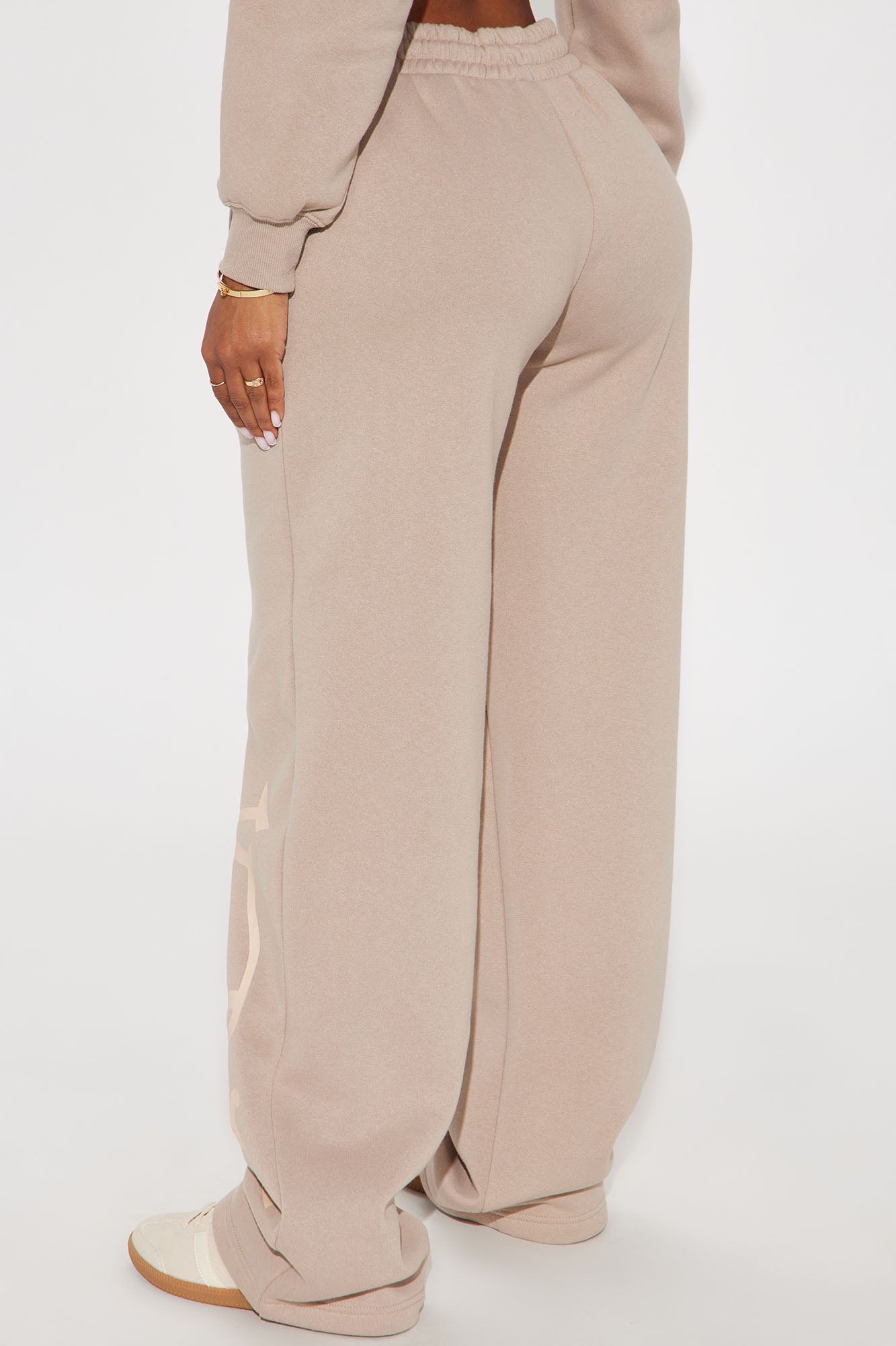Von Dutch Distressed Wide Leg Pant - Taupe