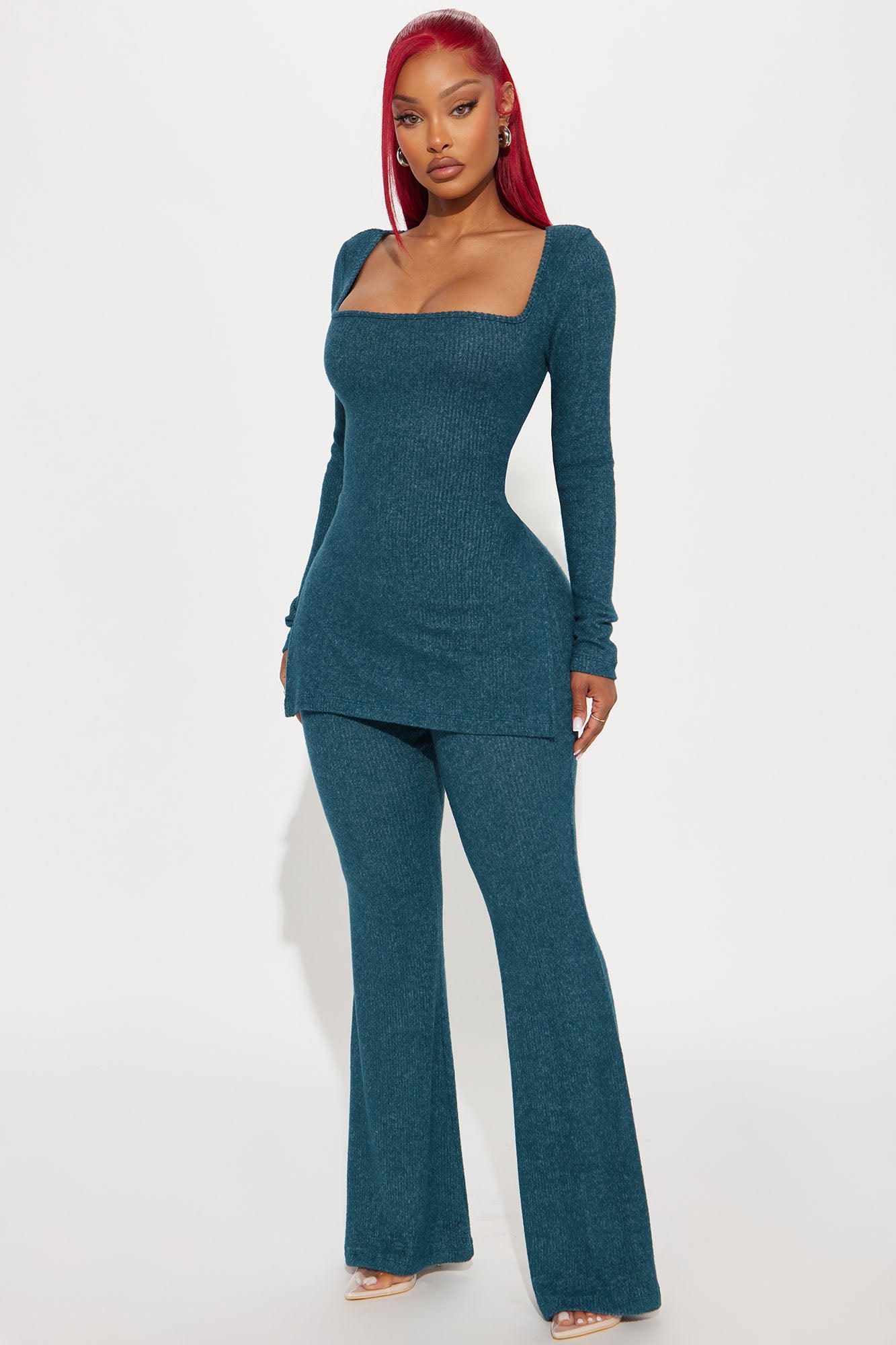 Chloe Cozy Pant Set - Hunter