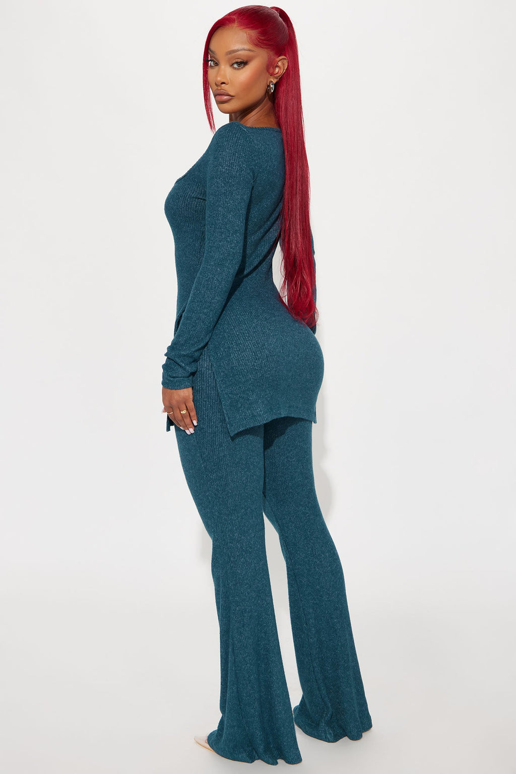 Chloe Cozy Pant Set - Hunter