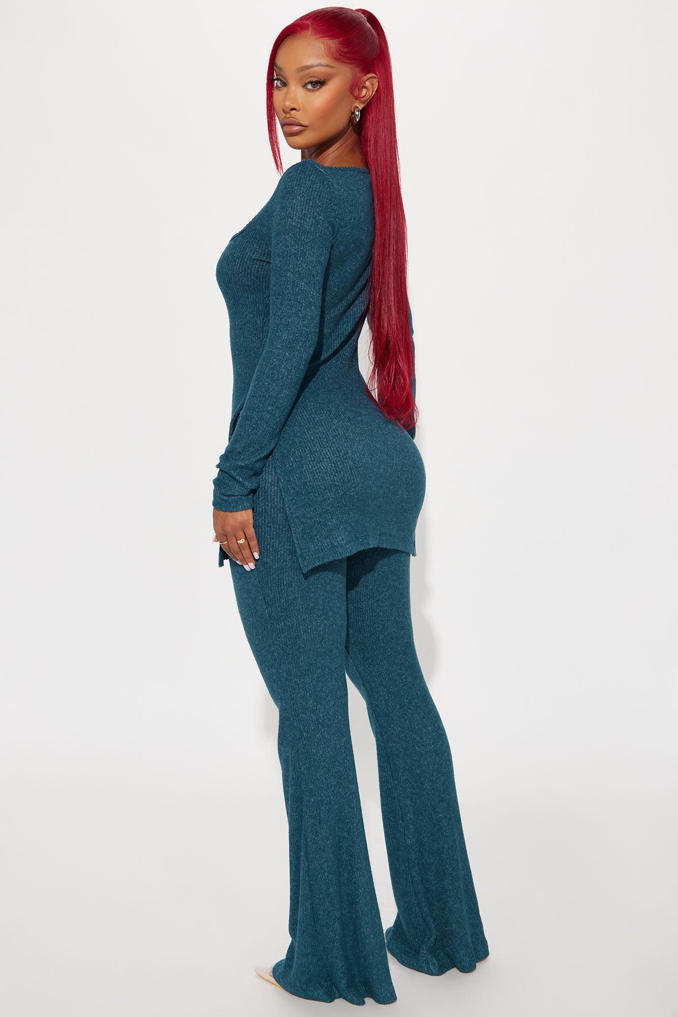 Chloe Cozy Pant Set - Hunter