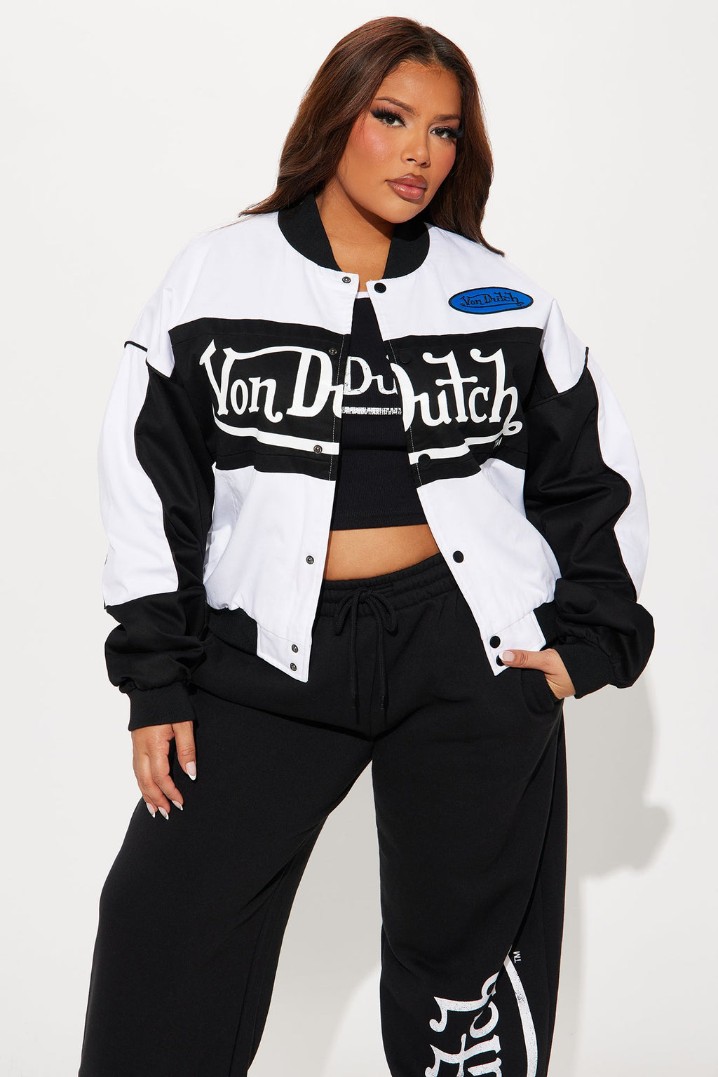 Von Dutch Bomber Jacket - Black/White