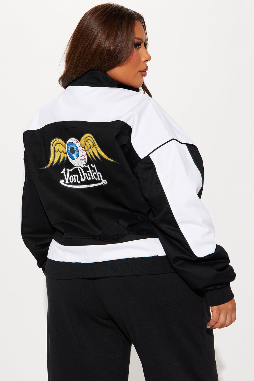 Von Dutch Bomber Jacket - Black/White