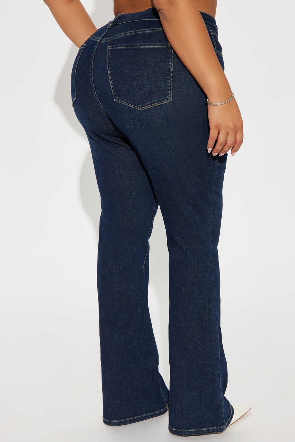 Instant BBL Padded Stretch Sculpting Flare Jeans - Dark Wash