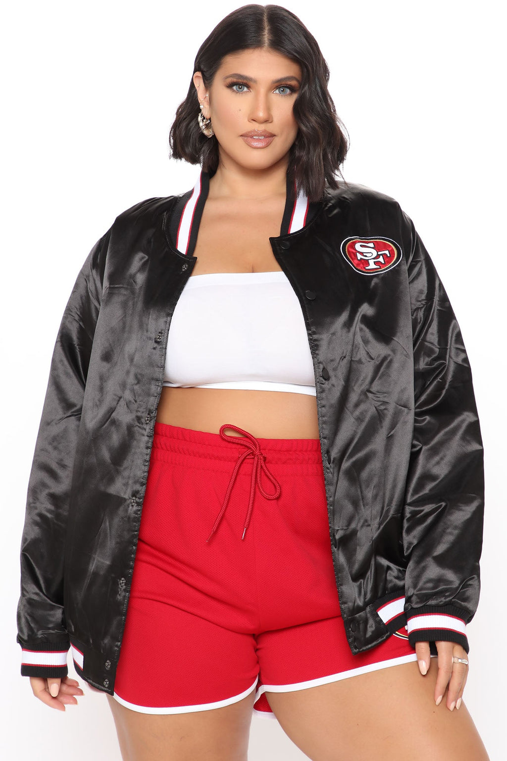 NFL Season Tickets 49ers Bomber Jacket - Black