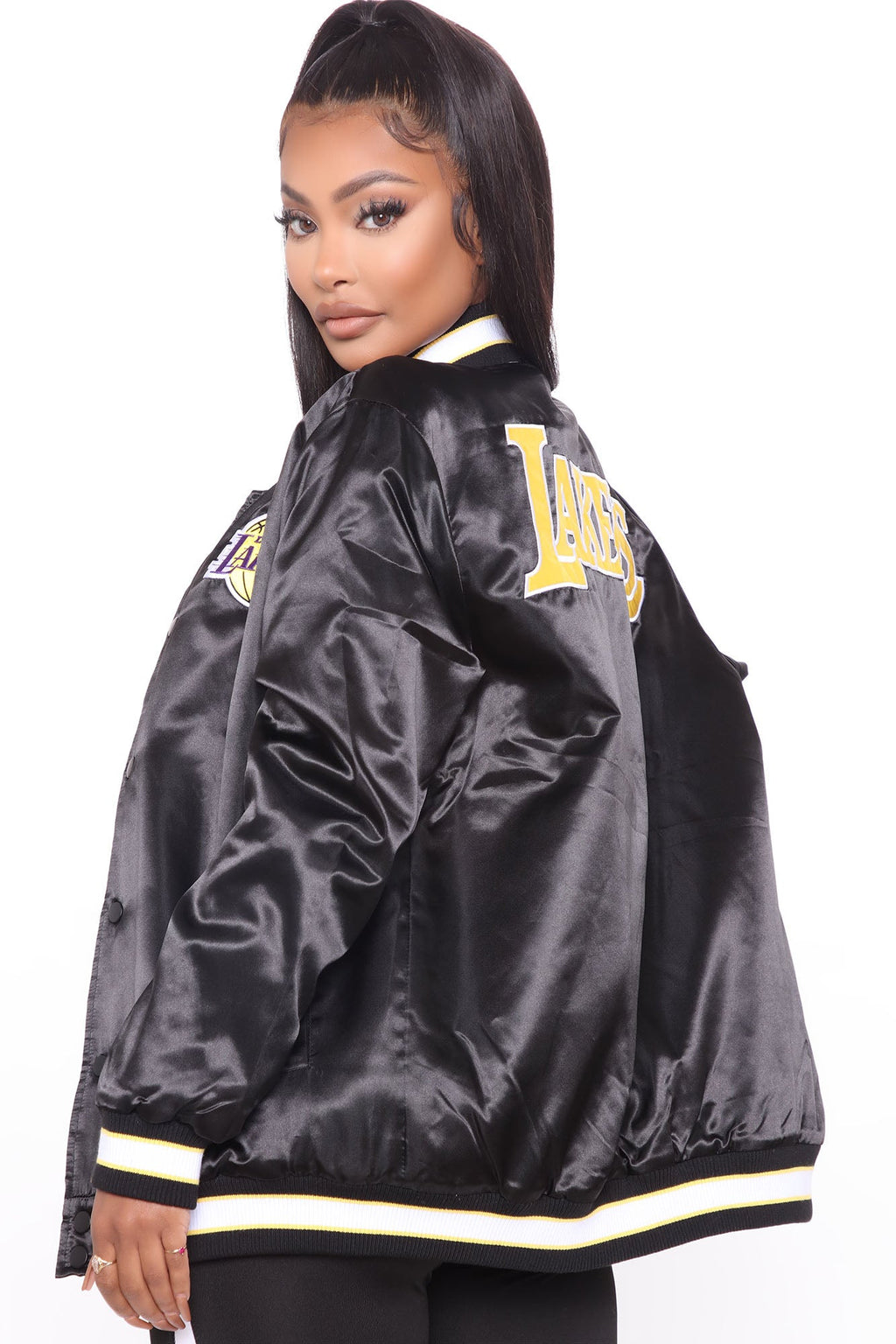 NBA Slam Dunk Lakers Bomber Jacket - Black