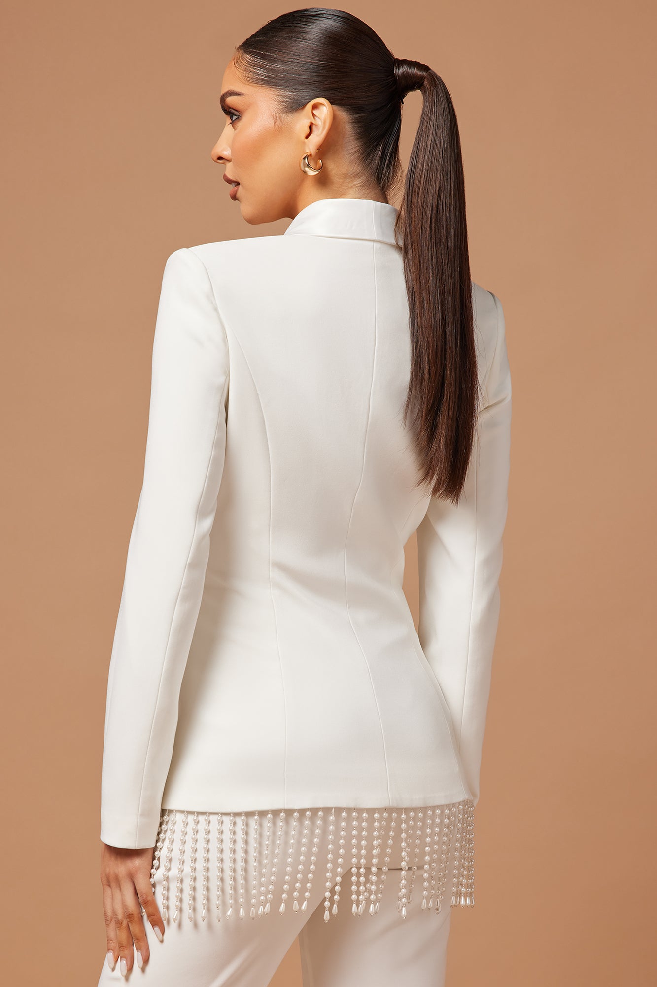 Sadie Pearl Blazer - White