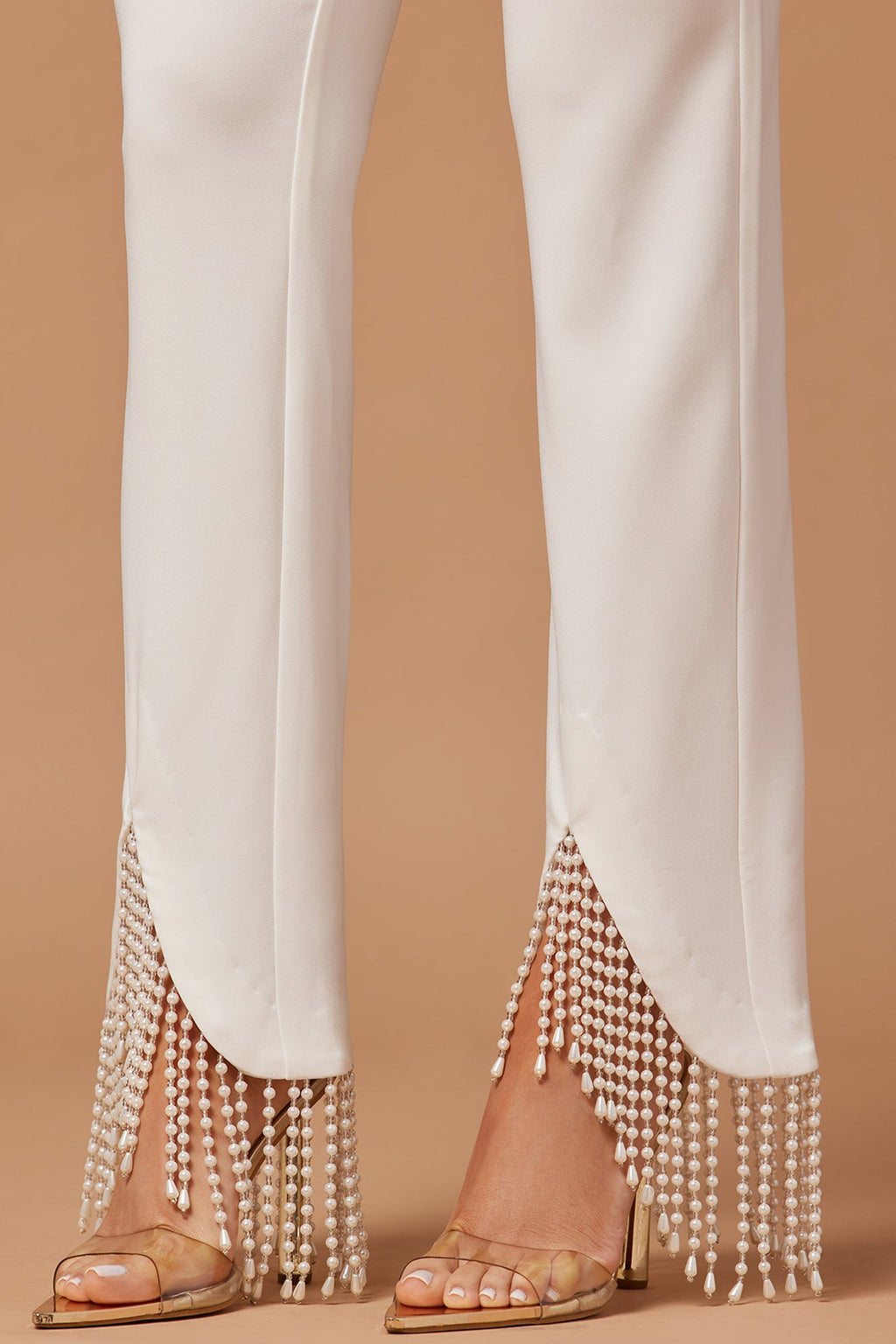 Sadie Pearl Pant - White