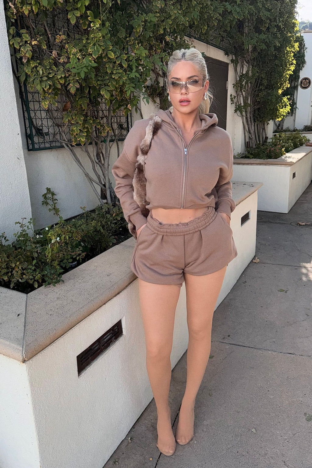 Brianna Sweatshirt Set - Mocha