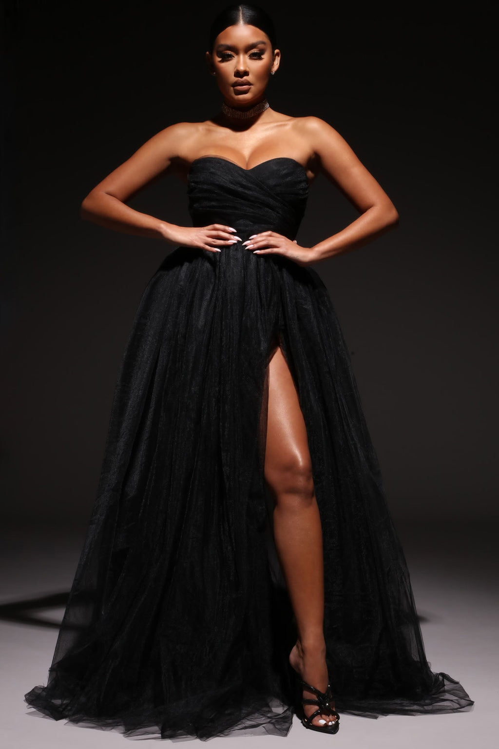 Elle Tulle Gown - Black