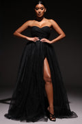 Elle Tulle Gown - Black