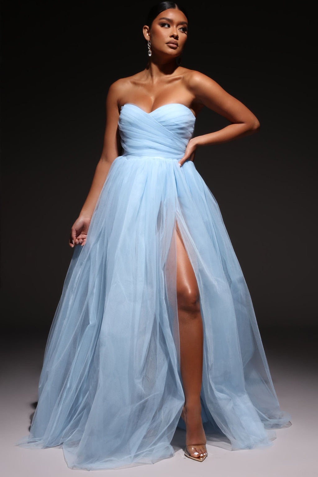 Elle Tulle Gown - Blue
