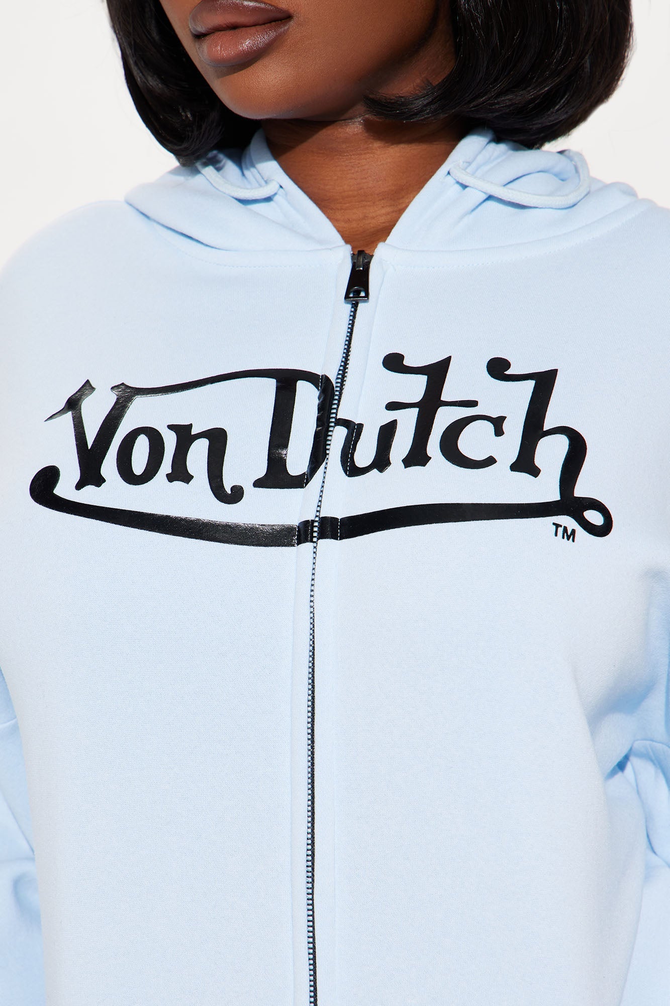 Von Dutch Classic Zip Front Hoodie - Blue/Black