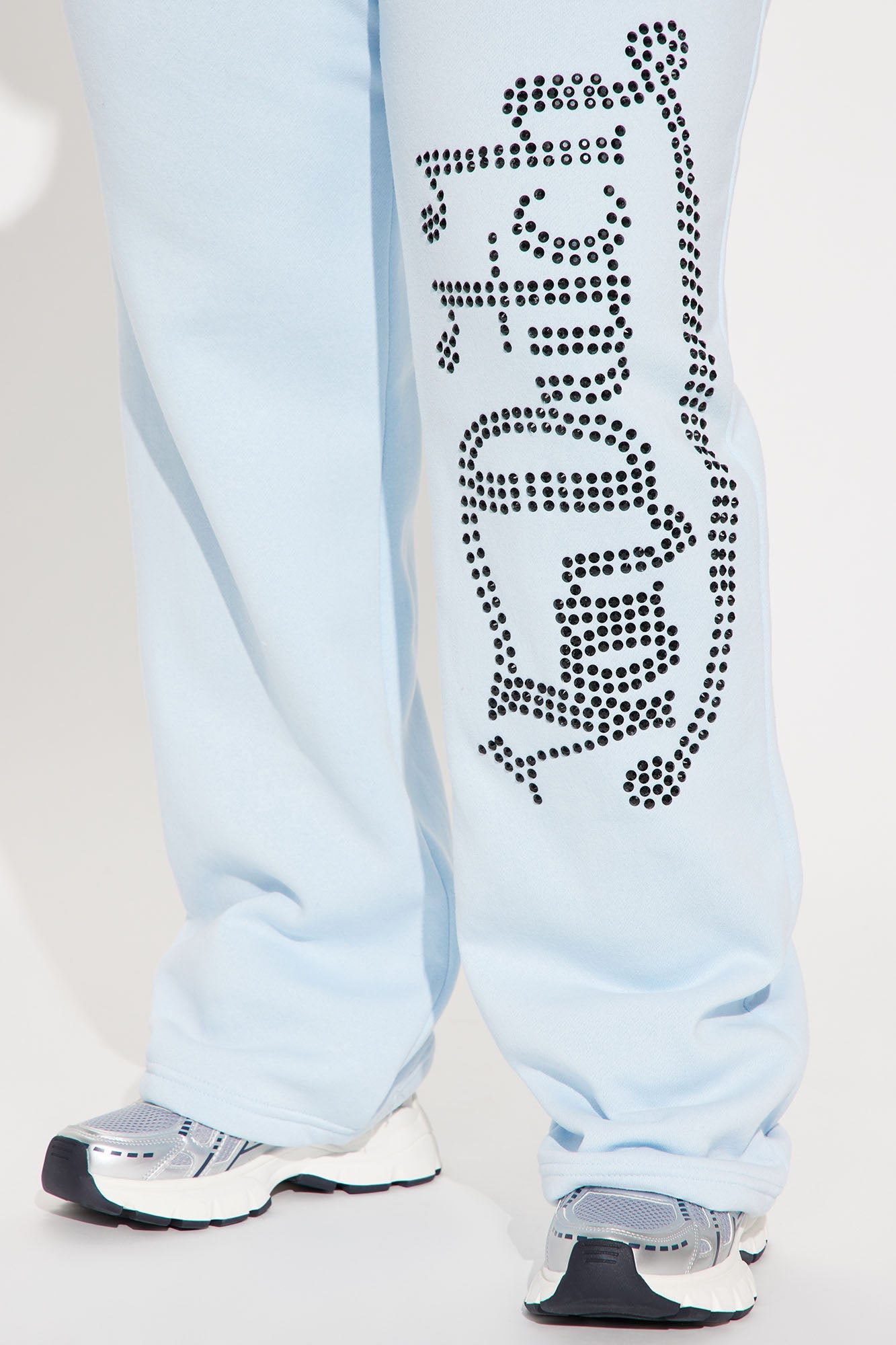 Von Dutch Classic Wide Leg Pant - Blue/Black