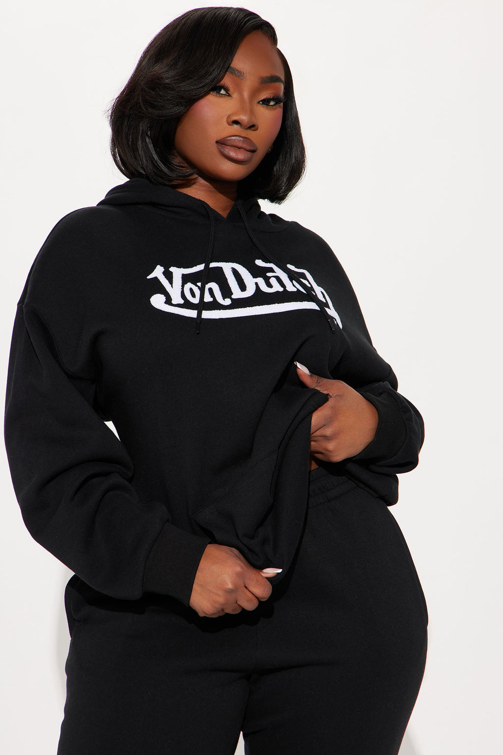 Von Dutch Patch Hoodie - Black