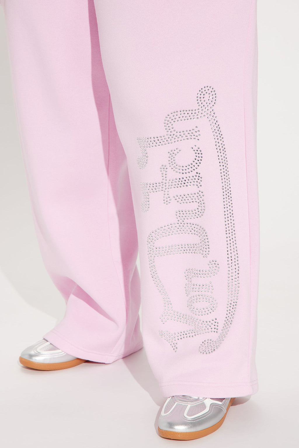 Von Dutch Rhinestone Wide Leg Pant - Pink
