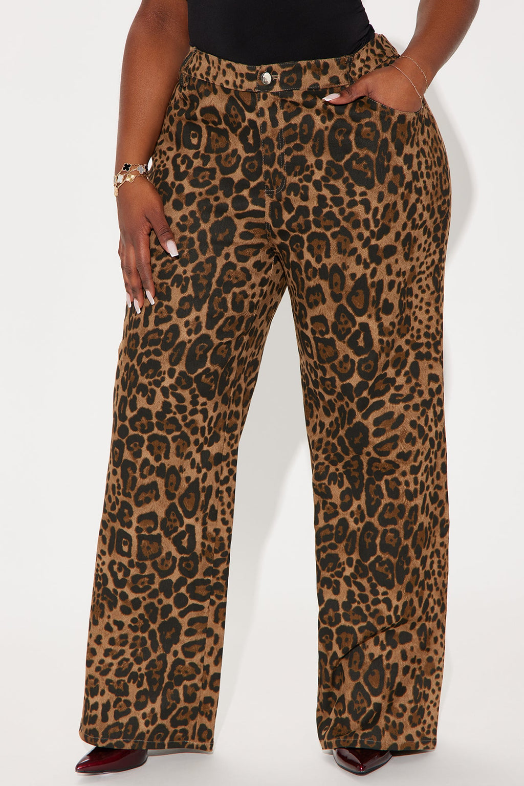 Sneaking Out Leopard Pant - Brown/combo