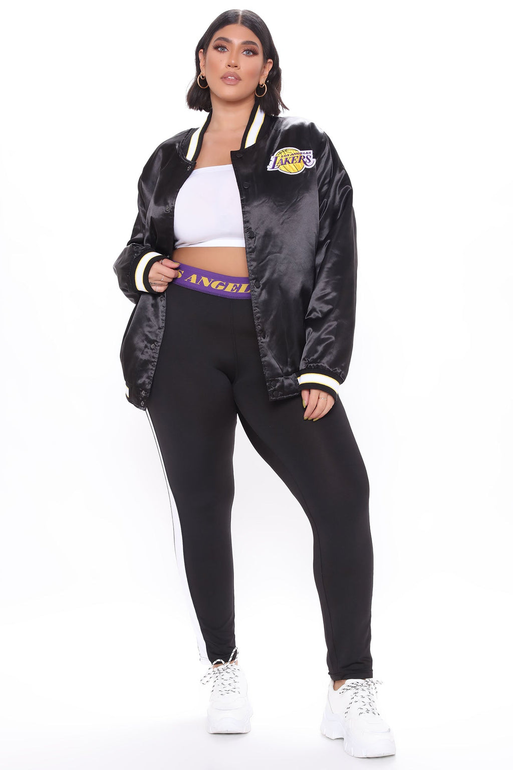 NBA Slam Dunk Lakers Bomber Jacket - Black