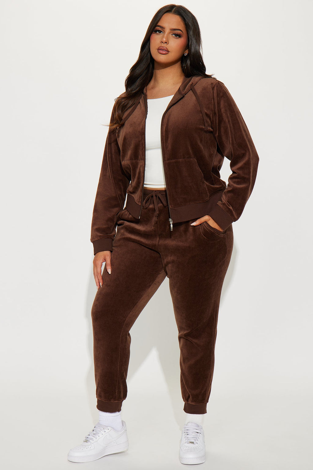 The Original Trendsetter Velour Set - Chocolate