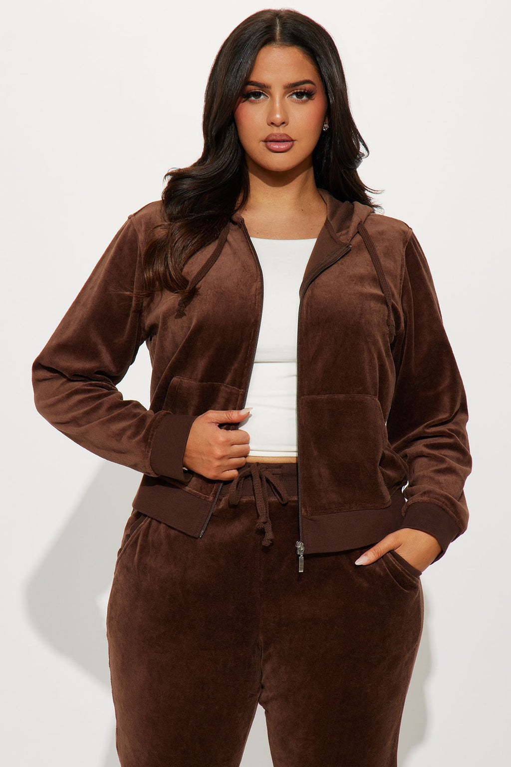 The Original Trendsetter Velour Set - Chocolate
