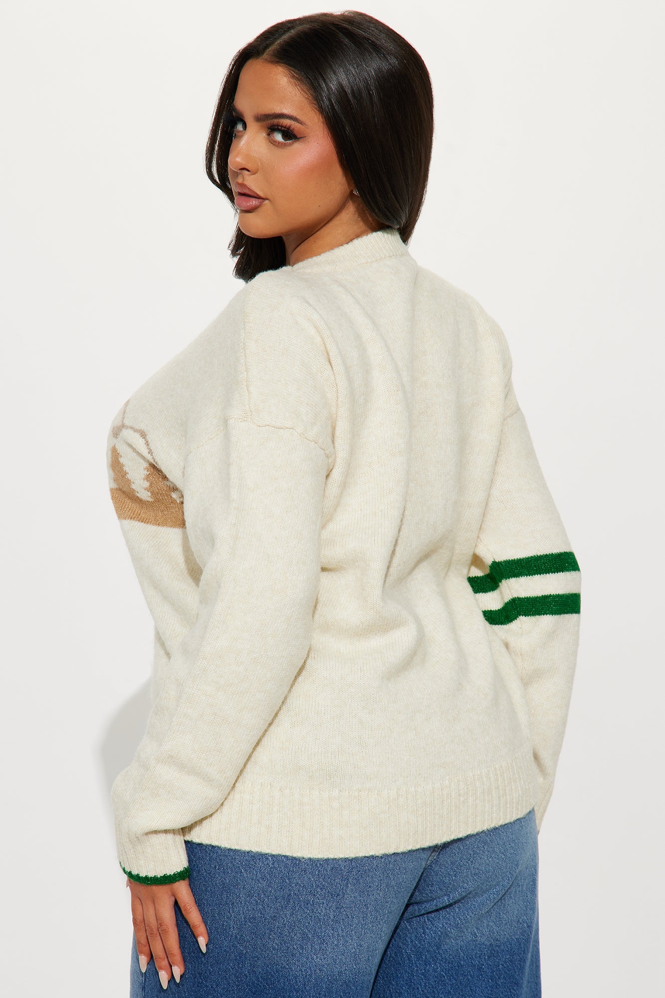 Camping Club Teddy Bear Sweater - Ivory/combo