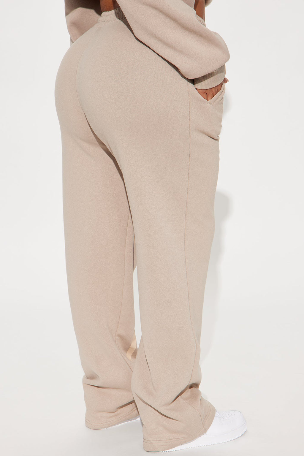 Von Dutch Distressed Wide Leg Pant - Taupe